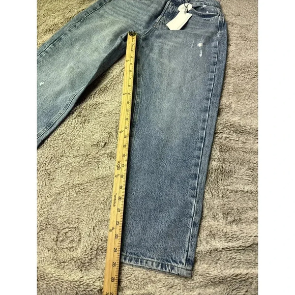 Stradivarius Mom Petite Jeans High Rise Button Fly Vintage Women's US 6 New - Picture 3 of 16